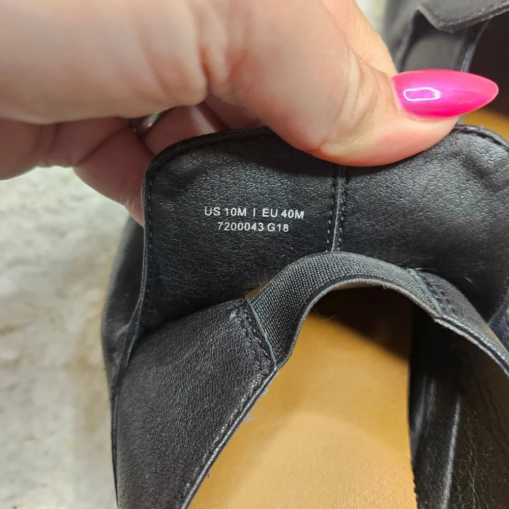 Patricia Nash Black Leather Loafers Flats sz 10‎